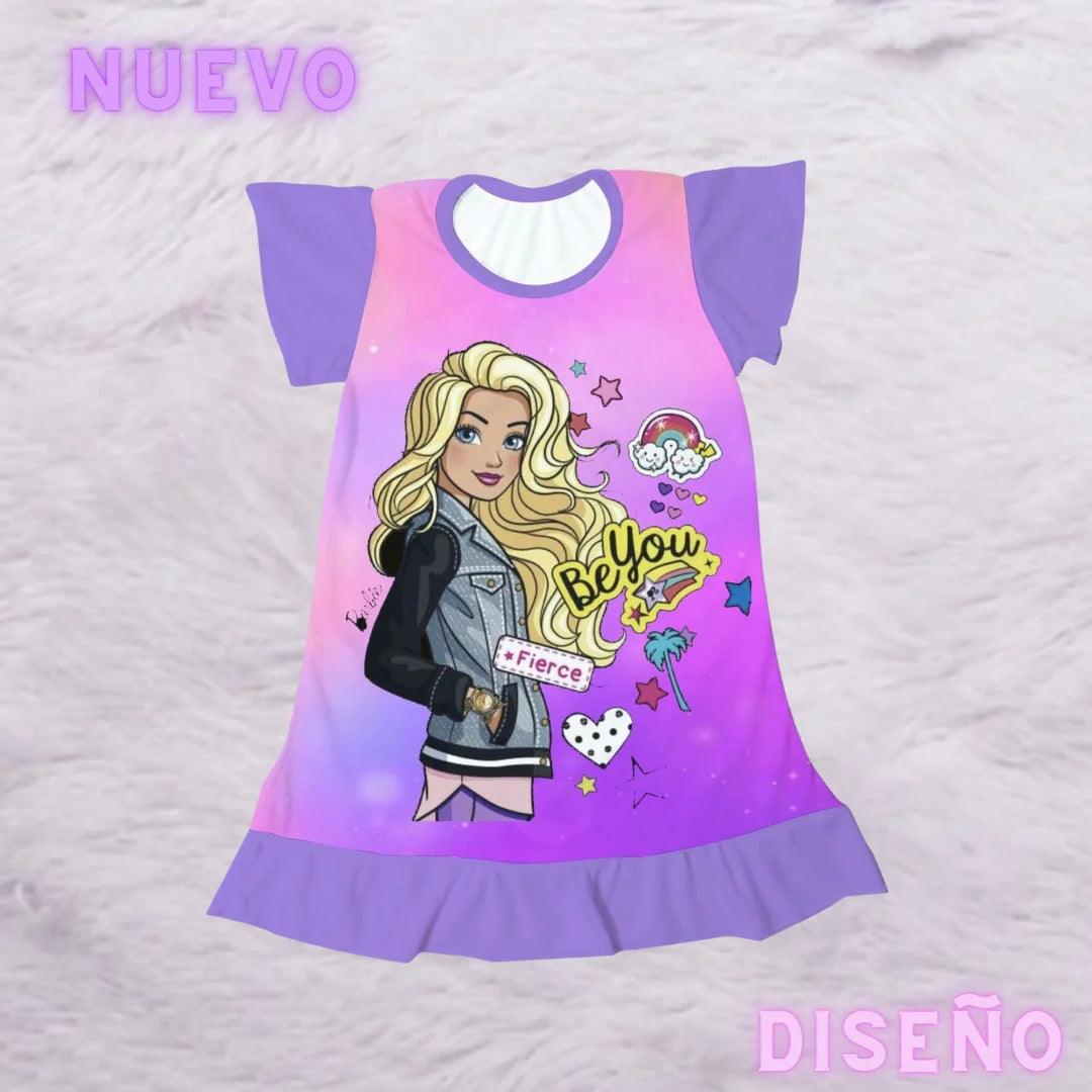 Pijama niña barbie purple - Oliveira Imports 